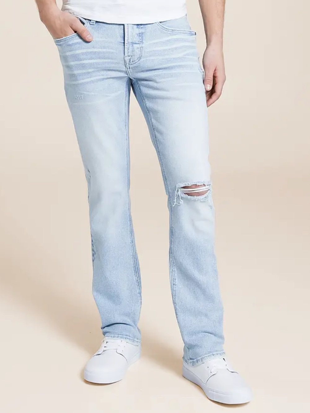 BUCKLE DEPARTWEST 31x30 Faded Blue Trouper Straight Stretch Mens Jean current